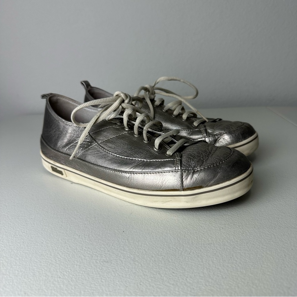 FitFlop Silver Metallic SuperTone Lace Up Shoes Size 9